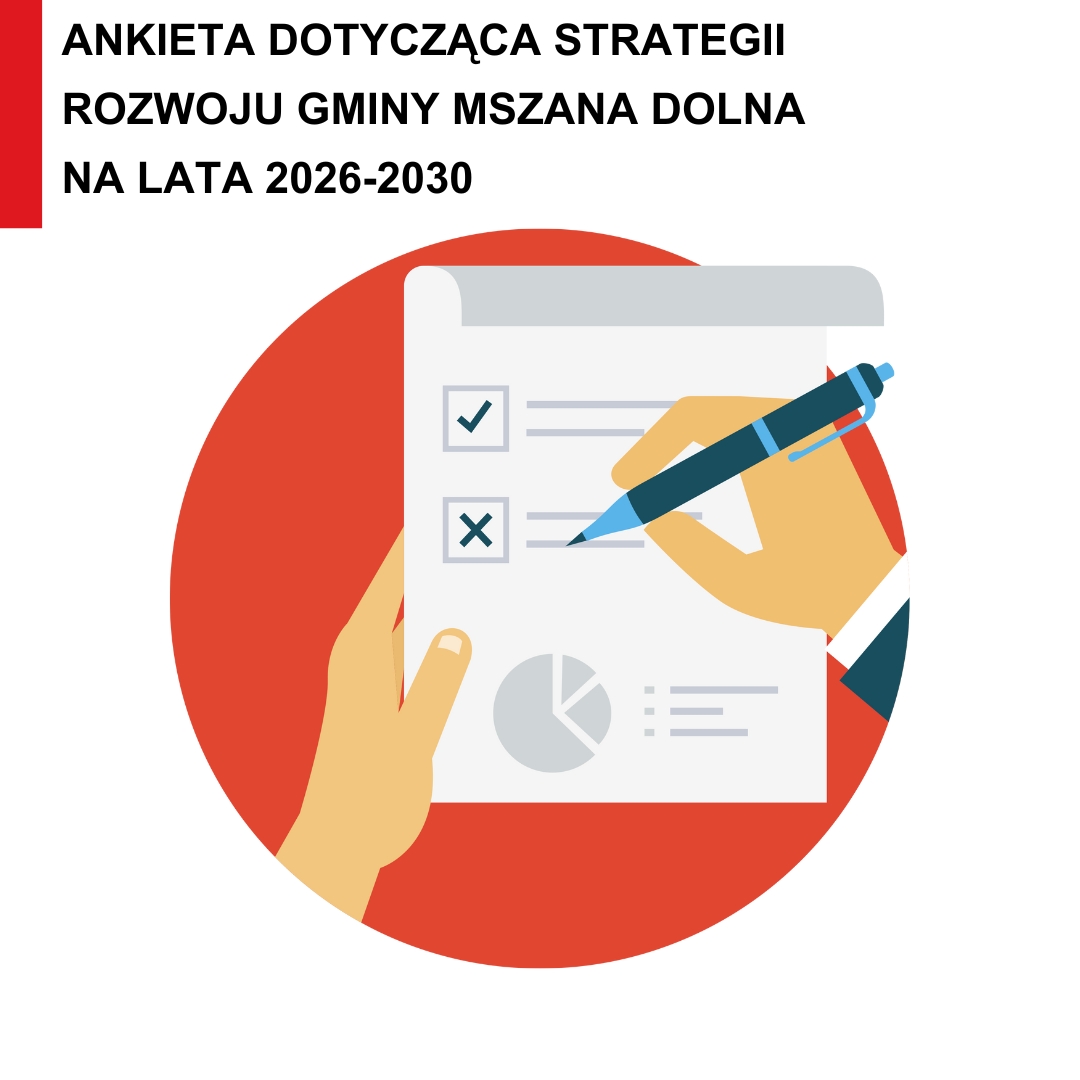 miniaturka dla wpisu o tytule: Ankieta dotycząca Strategii Rozwoju Gminy Mszana Dolna na lata 2026-2030.